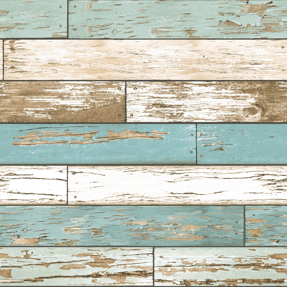 A Street Prints Wood Effect Wallpaper Distressed Scrap Wooden Teal